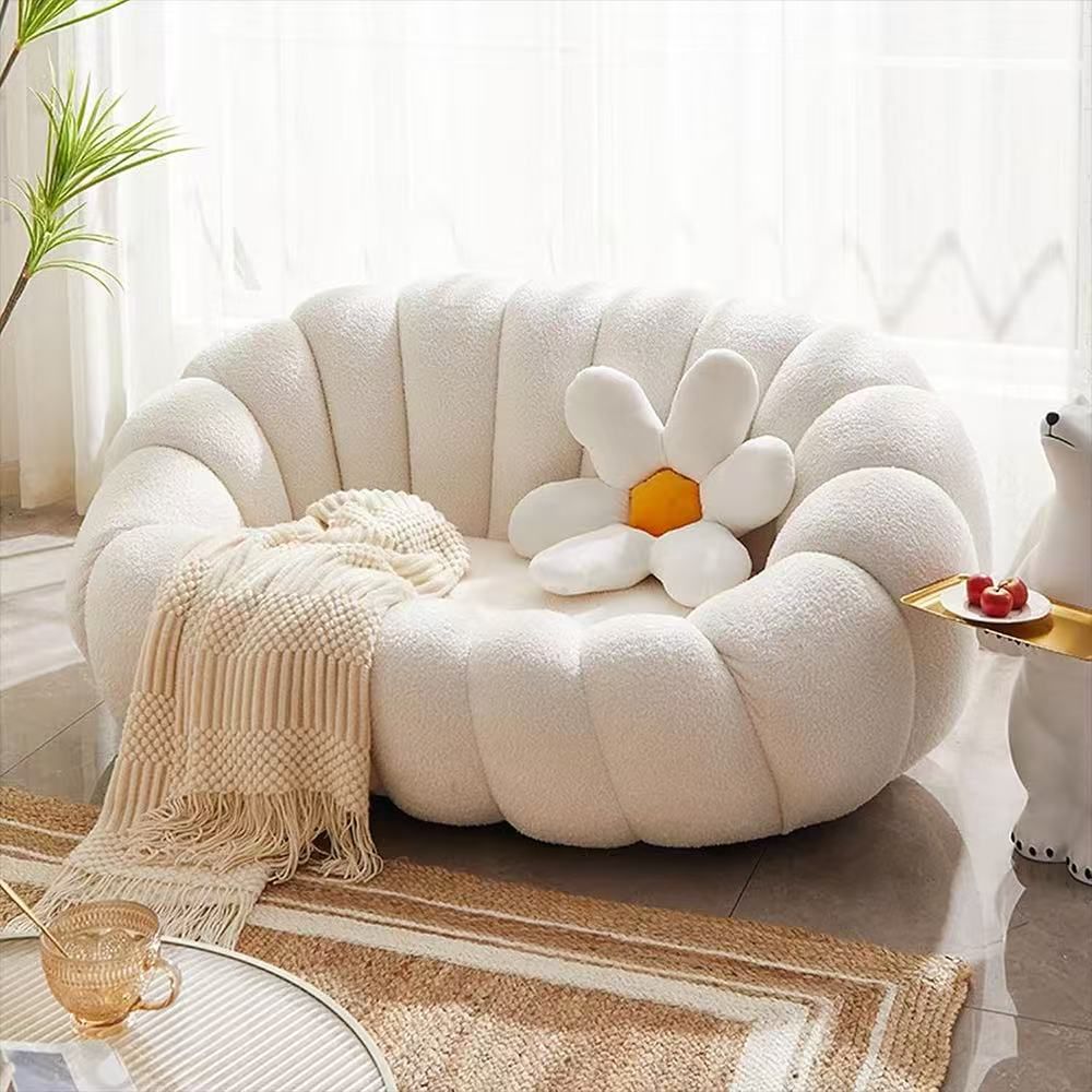 Pumpkin sofa for two people, Wool Chair, Cloud Loveseat Multi Market World Inc.
