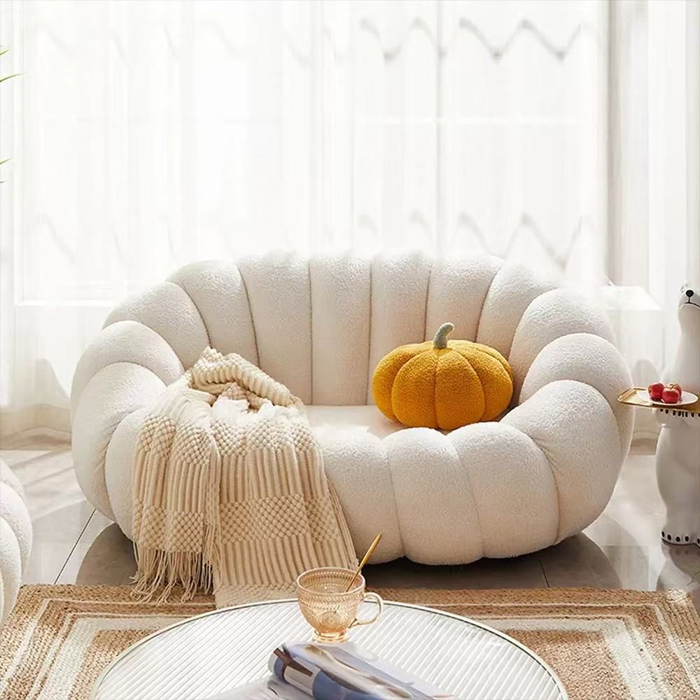 Pumpkin sofa for two people, Wool Chair, Cloud Loveseat Multi Market World Inc.