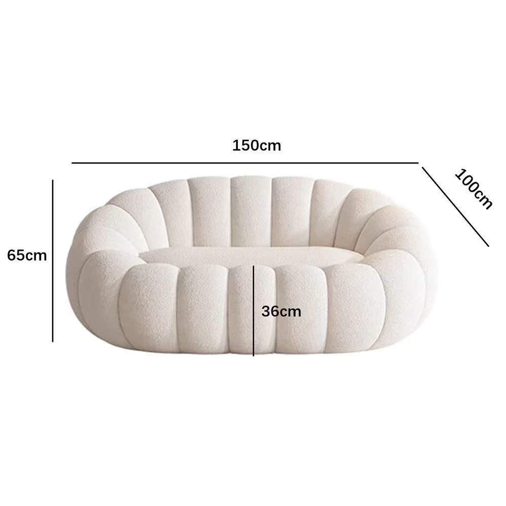Pumpkin sofa for two people, Wool Chair, Cloud Loveseat Multi Market World Inc.