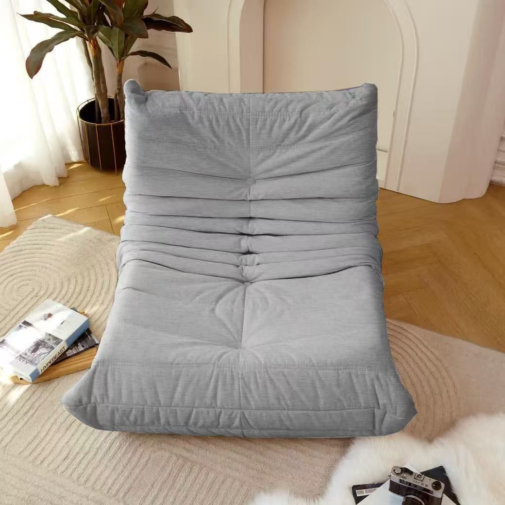 Lazy Sofa, Cloud Lounge Chair - Plush White Tufted Floor Sofa