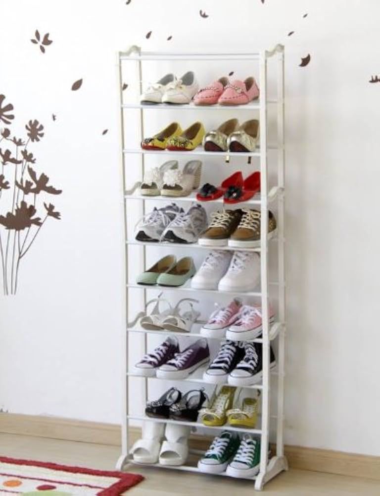 10-Tier Space-Saving Shoe Rack Organizer – Slim Vertical Storage Tower for Closets, Entryways, and Dorms (Holds 30 Pairs)