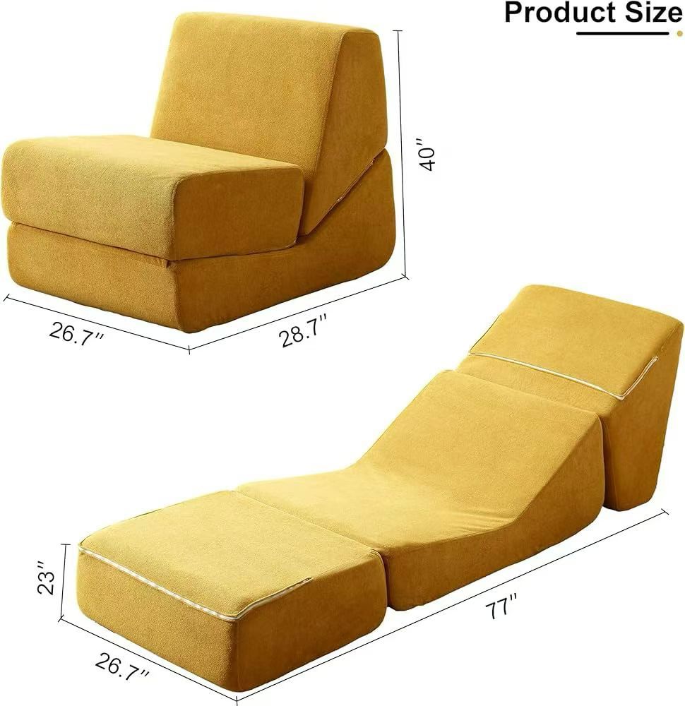 Compressed Convertible Sofa - Modular Folding Floor Lounger & Versatile Multi-Position Seating Multi Market World Inc.