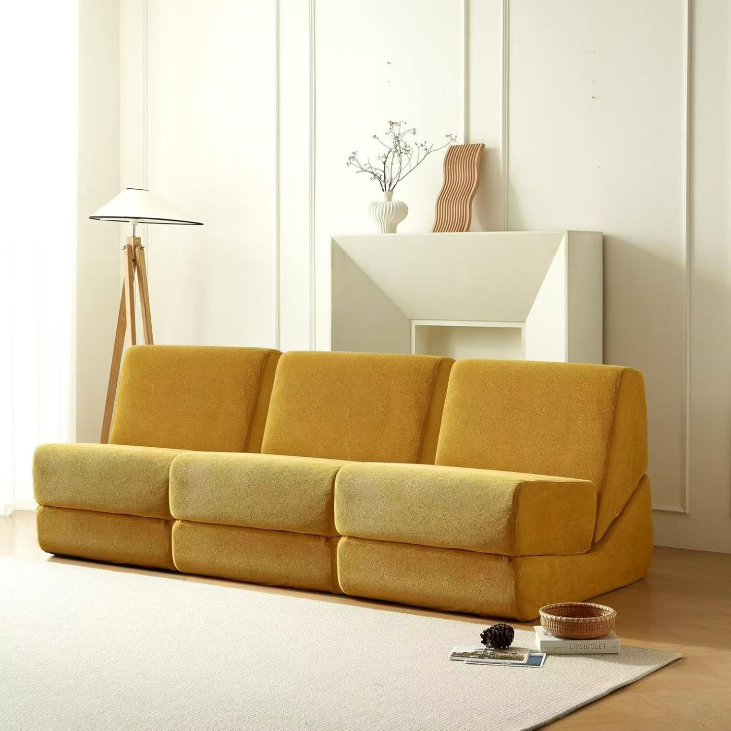 Compressed Convertible Sofa - Modular Folding Floor Lounger & Versatile Multi-Position Seating Multi Market World Inc.