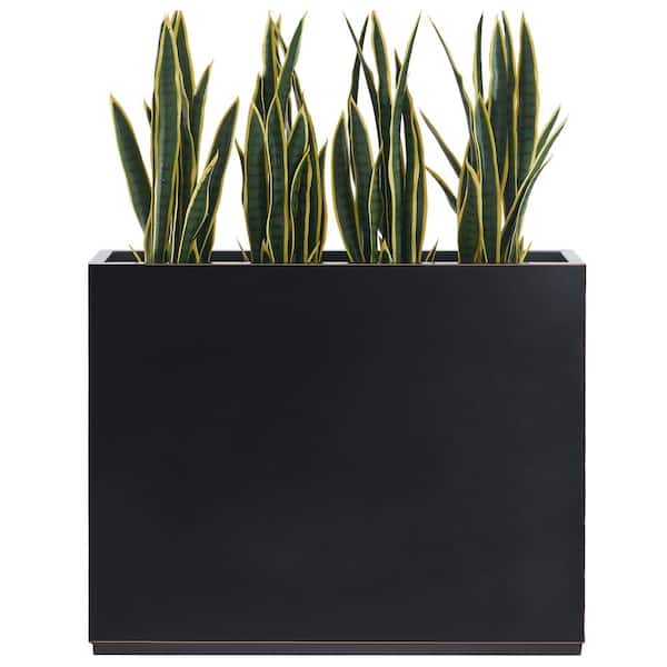 Tall Rectangular Planter Box - 38" Metal Privacy Screen & Room Divider - Indoor/Outdoor Weather Resistant Multi Market World Inc.