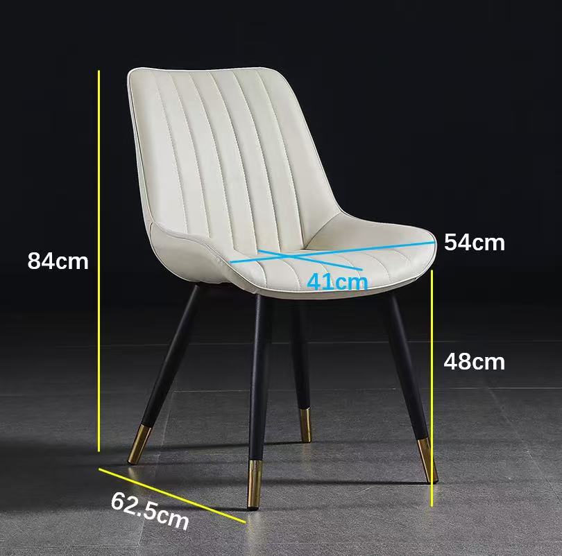 Dining Chairs Upholstered Faux Leather Seat Set of 4 Multi Market World Inc.