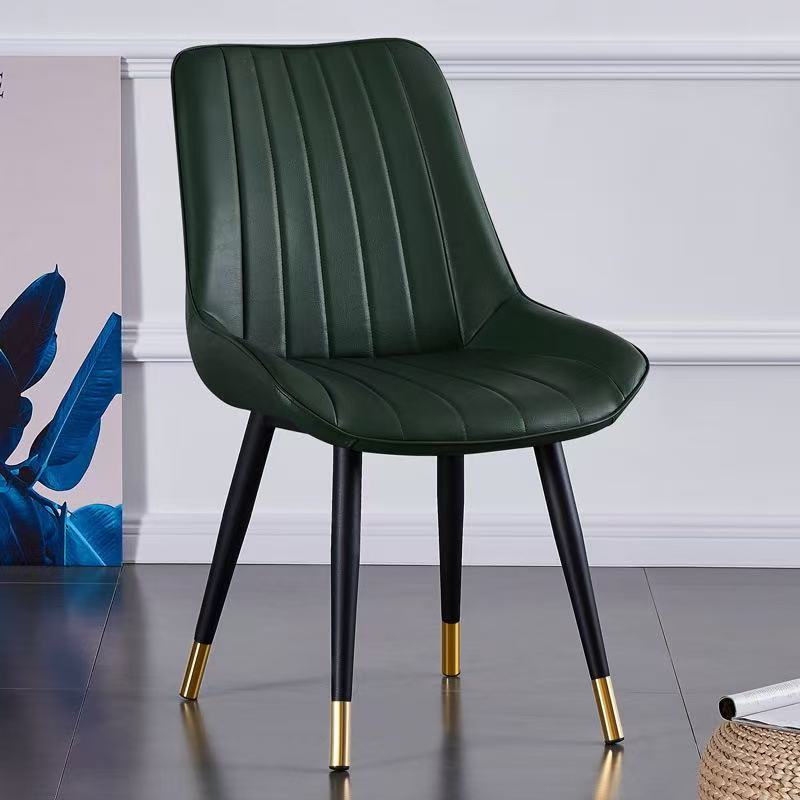 Dining Chairs Upholstered Faux Leather Seat Set of 4 Multi Market World Inc.