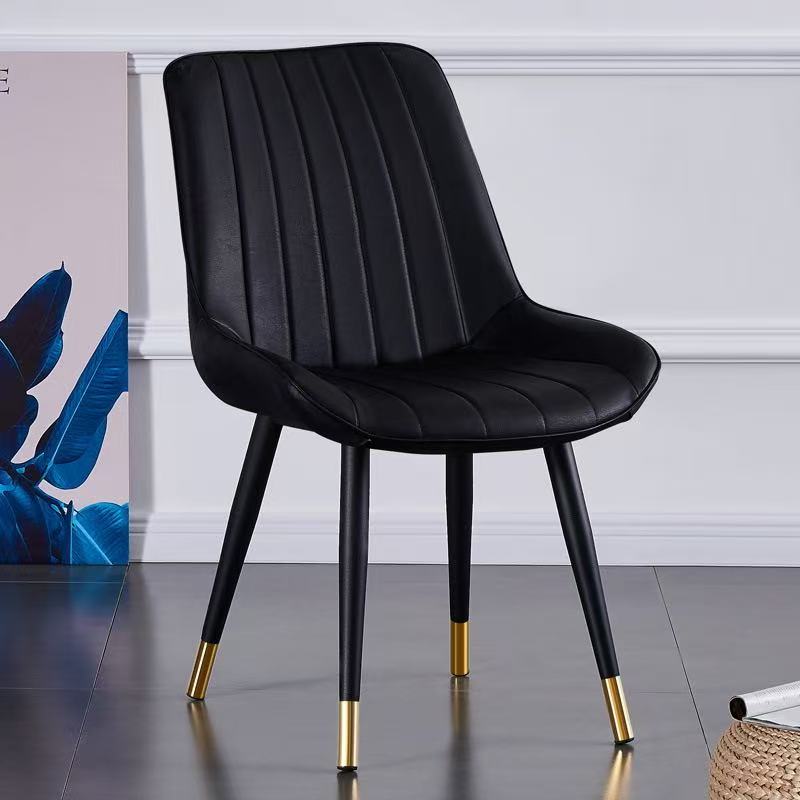 Dining Chairs Upholstered Faux Leather Seat Set of 4 Multi Market World Inc.
