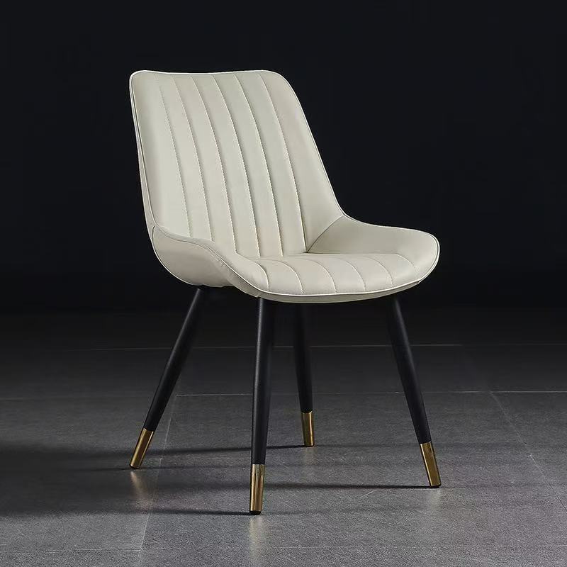 Dining Chairs Upholstered Faux Leather Seat Set of 4 Multi Market World Inc.