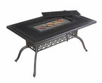 7-Piece Large Patio Dining Set with Built-In Charcoal BBQ Grill Multi Market World Inc.