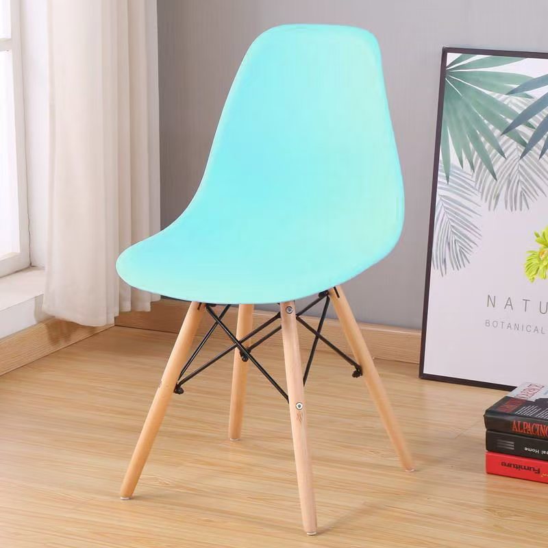 Set of 4 Modern Eiffel Dining Chairs – Wood Legs & Metal Support Frame Multi Market World Inc.