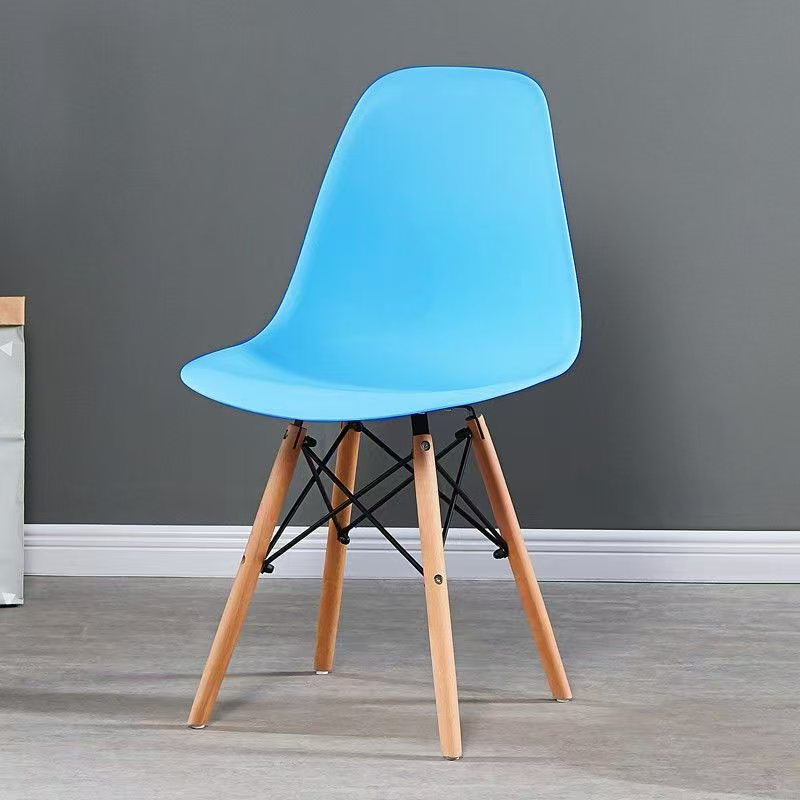 Set of 4 Modern Eiffel Dining Chairs – Wood Legs & Metal Support Frame Multi Market World Inc.