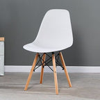 Set of 4 Modern Eiffel Dining Chairs – Wood Legs & Metal Support Frame Multi Market World Inc.