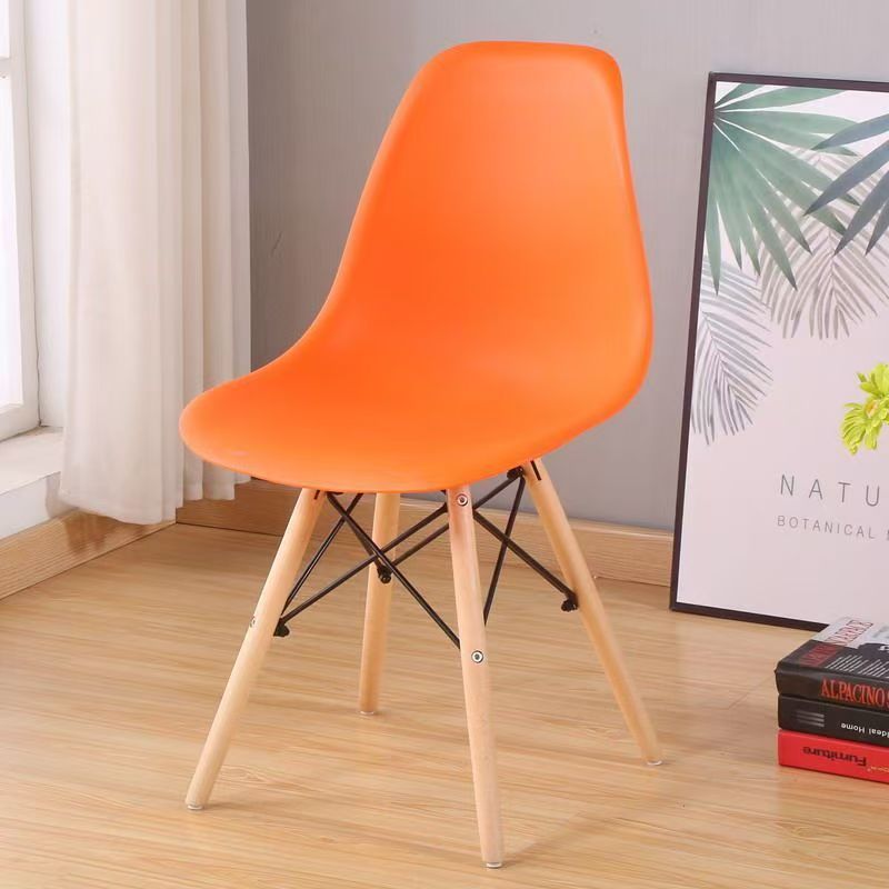 Set of 4 Modern Eiffel Dining Chairs – Wood Legs & Metal Support Frame Multi Market World Inc.