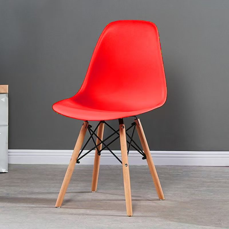 Set of 4 Modern Eiffel Dining Chairs – Wood Legs & Metal Support Frame Multi Market World Inc.