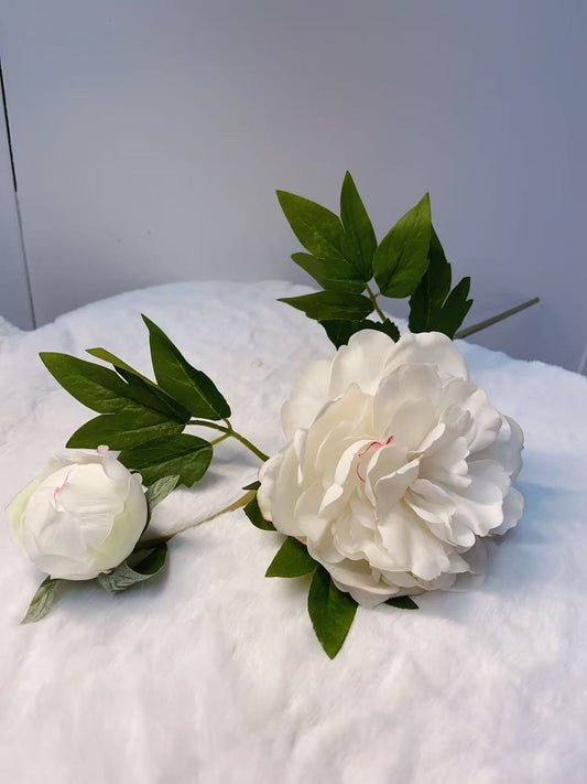 Rose Artifical Flowers With Realistic Texture (with 2 Heads)