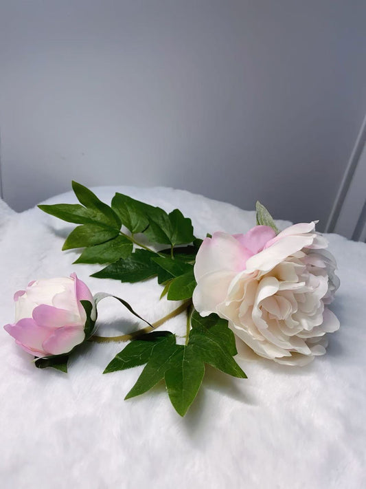 Rose Artifical Flowers With Realistic Texture (with 2 Heads)