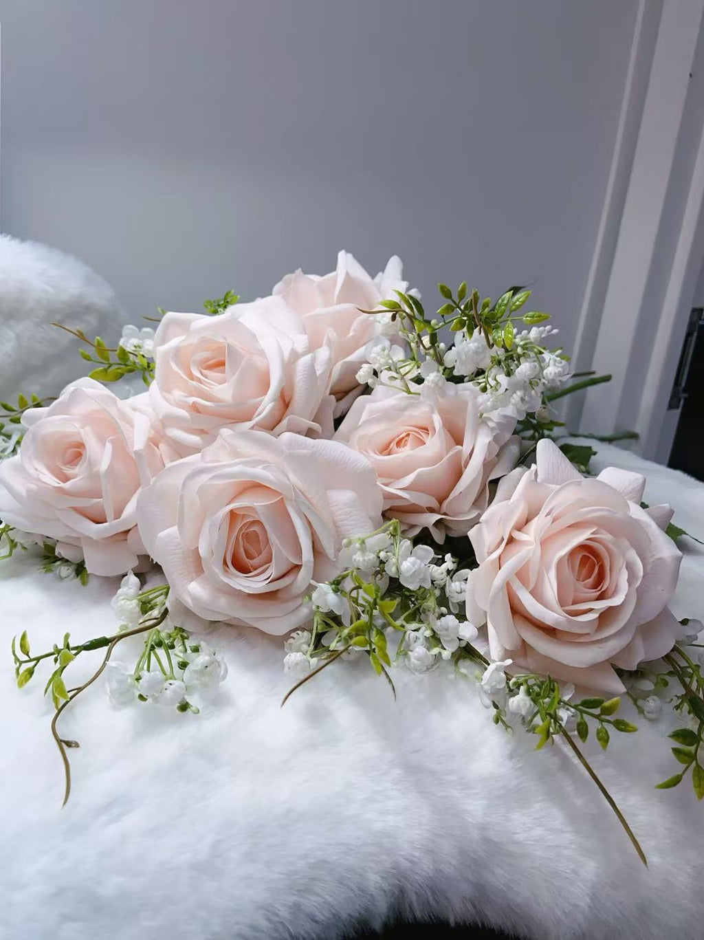 Rose Artifical Flowers With Realistic Texture (with 6 Heads) Multi Market World Inc.