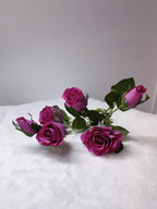Rose Artifical Flowers With Realistic Texture (with 6 Heads) Multi Market World Inc.