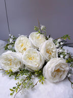 Rose Artifical Flowers With Realistic Texture (with 6 Heads) Multi Market World Inc.