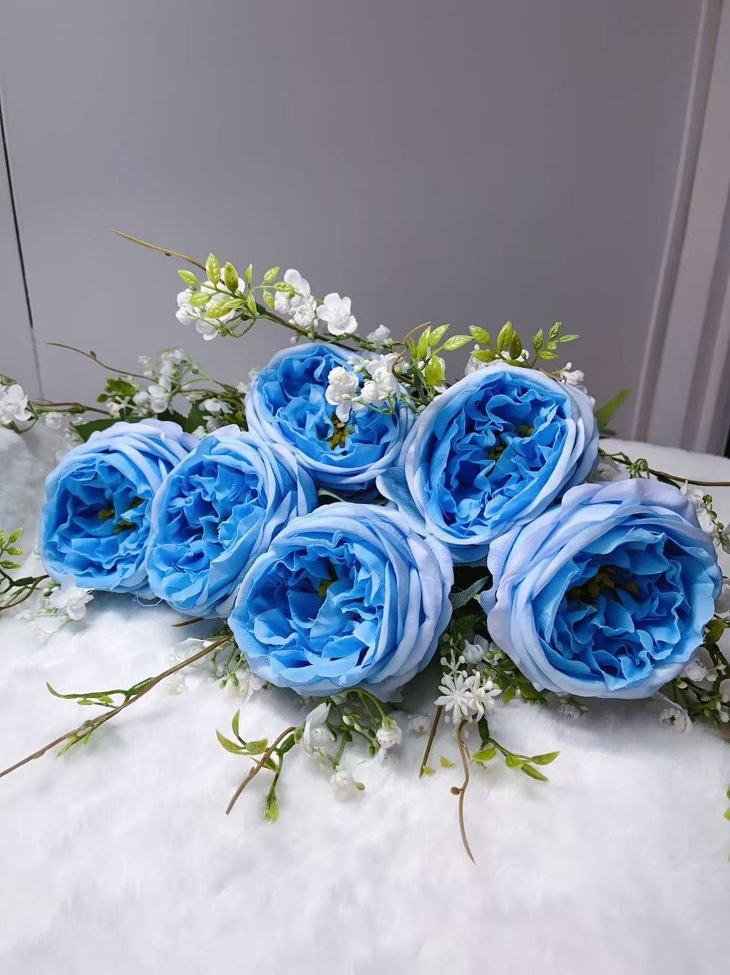 Rose Artifical Flowers With Realistic Texture (with 6 Heads) Multi Market World Inc.