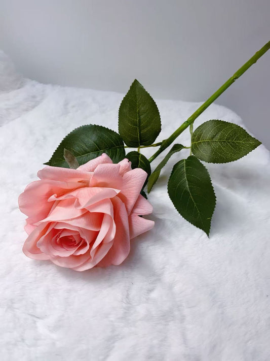 Rose Artifical Flowers With Realistic Texture (with 1 Head)