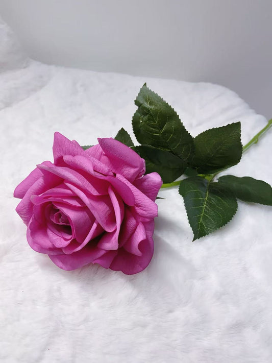 Rose Artifical Flowers With Realistic Texture (with 1 Head)