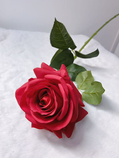 Rose Artifical Flowers With Realistic Texture (with 1 Head)