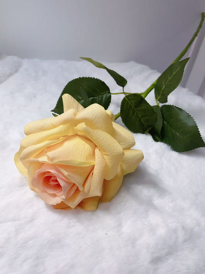 Rose Artifical Flowers With Realistic Texture (with 1 Head)