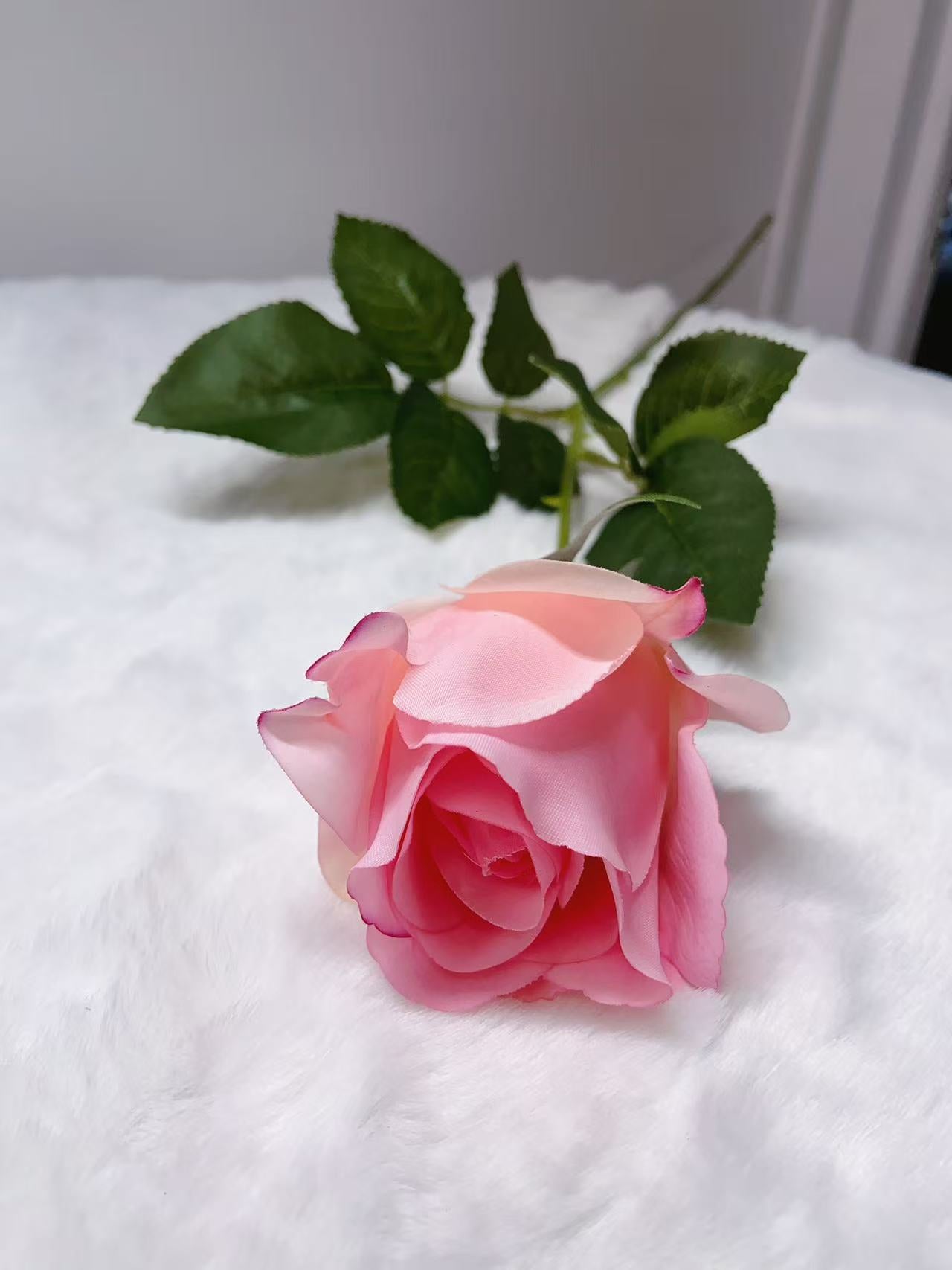 Rose Artifical Flowers With Realistic Texture (with 1 Head)