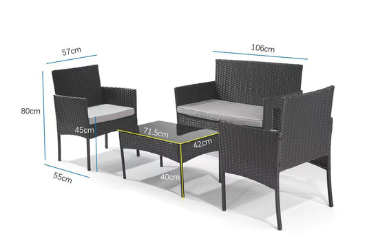 4-Piece Patio Sofa Set