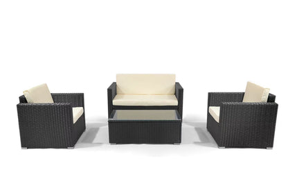 4-Piece Patio Wicker Sofa Set