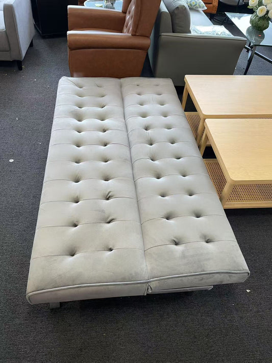 Grey Tufted Sofa Bed