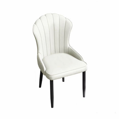 MMW Dining Room Chair with Shell Back Design, Black Legs, 92H 48W 50D cm