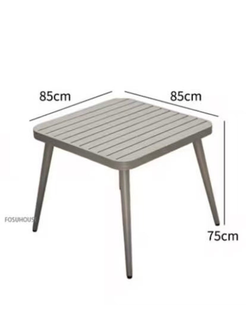 5-Piece All Aluminum Patio Dining Set, Compact 85cm Square Design Multi Market World Inc.