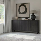 Minimalist Fluted Sideboard – Black Oak Finish 55" Multi Market World Inc.