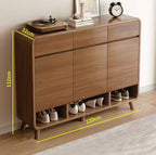 Shoe Storage Cabinet, 120 cm Wide, 3 Doors with Open Shelving, up to 30 Pairs Multi Market World Inc.