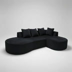 Multi Market World Boneless Corduroy Sectional Sofa, Curved Cloud Sofa Multi Market World Inc.
