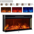 70" Farmhouse Fireplace TV Stand for TVs up to 80", Driftwood Gray Multi Market World Inc.
