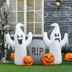 4ft Light-Up Halloween Inflatable: Spooky Ghosts, Tombstone & Pumpkin Multi Market World Inc.