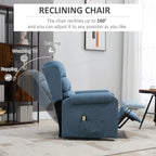Lift Chair for Elderly, Power Chair Recliner with Footrest, Remote Control, Side Pockets for Living Room, Blue Multi Market World Inc.