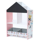 Kids House-Shaped Bookcase & Toy Organizer with Fabric Storage Bins Multi Market World Inc.
