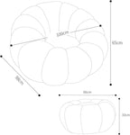 Pumpkin Sofa Chair Set , 2+1 Seaters, Cloud Loveseat, Single Chair and Ottoman , No Assemble Multi Market World Inc.