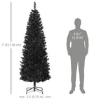 7FT Christmas Tree, Artificial Christmas Tree, Black Multi Market World Inc.
