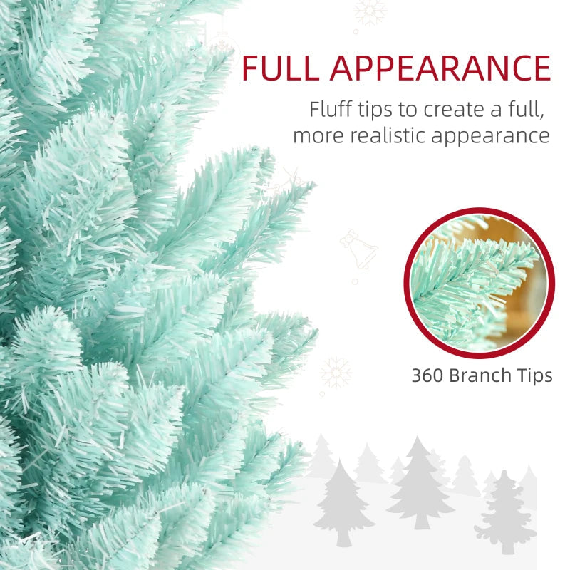 6ft Pencil Christmas Trees, Skinny Artificial Christmas Tree for Xmas Holiday Decor, Gradient Blue Multi Market World Inc.