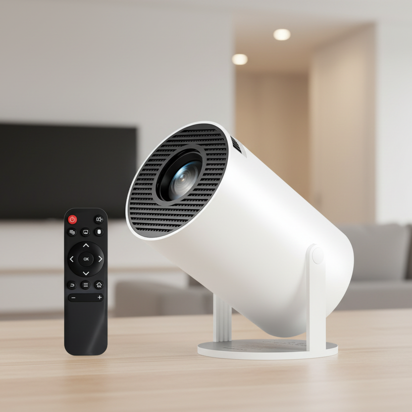 Mini Projector with 5G WiFi & Bluetooth 5.0, 4K Support, Auto Keystone, 130" Display Home Theater Multi Market World Inc.