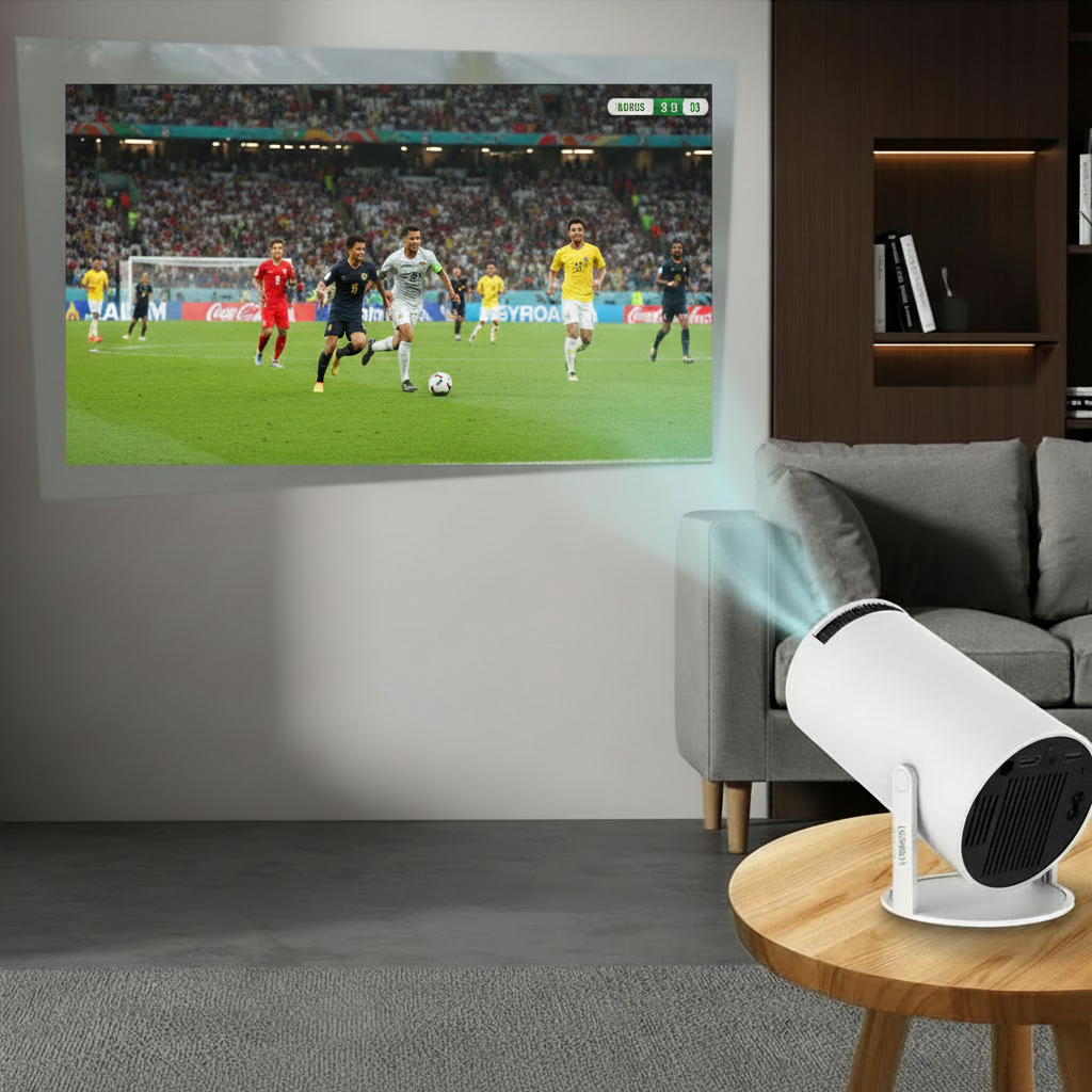 Mini Projector with 5G WiFi & Bluetooth 5.0, 4K Support, Auto Keystone, 130" Display Home Theater Multi Market World Inc.