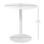 Modern Kitchen Table for 2, Round Dining Table with Steel Base for Living Room, Dining Room, White Multi Market World Inc.