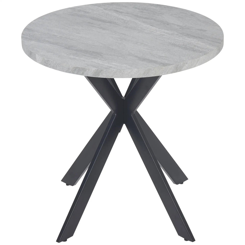 Grey 29" Dining Table, Round Kitchen Table Multi Market World Inc.