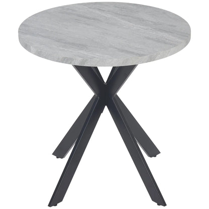 Grey 29" Dining Table, Round Kitchen Table
