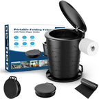 Portable Folding Toilet – Multi-Functional Retractable Camping Commode with Toilet Paper Holder Multi Market World Inc.